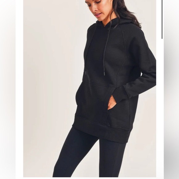 Mono B Sweaters - New Mono B Oversized Hoodie Pullover in Black Sz 2X